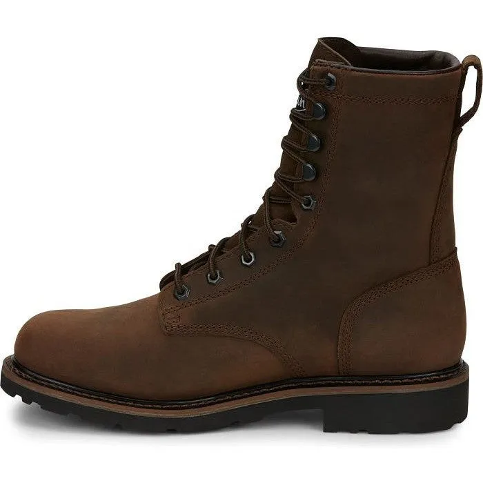 Justin Men's Drywall 8 Steel Toe WP Western Work Boot -Brown- SE961