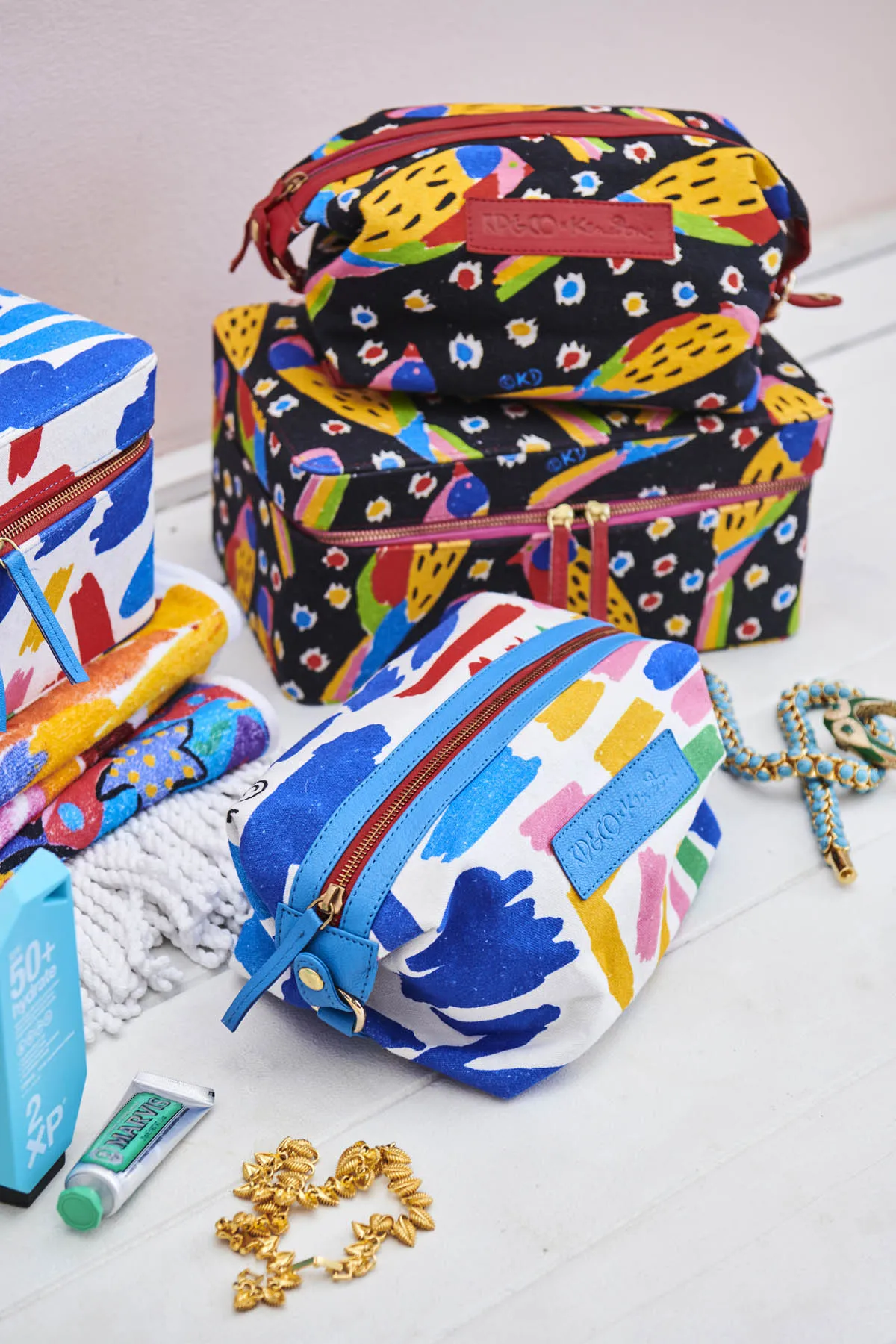 Kip & Co X Ken Done | Parrot Party Toiletry Bag