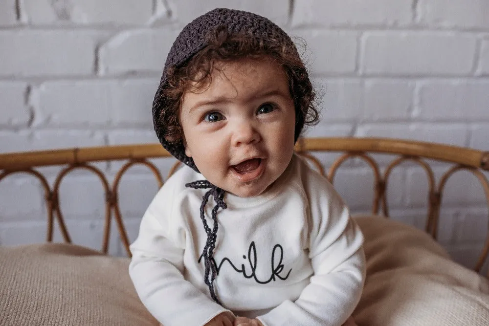 Layette bud bonnet