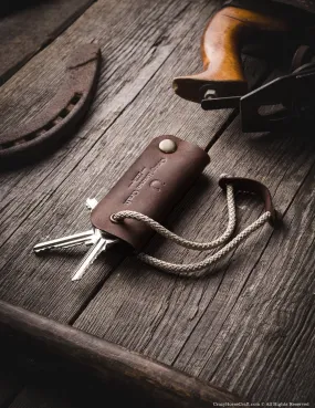 Leather Key Organiser & Holder | Wood Brown