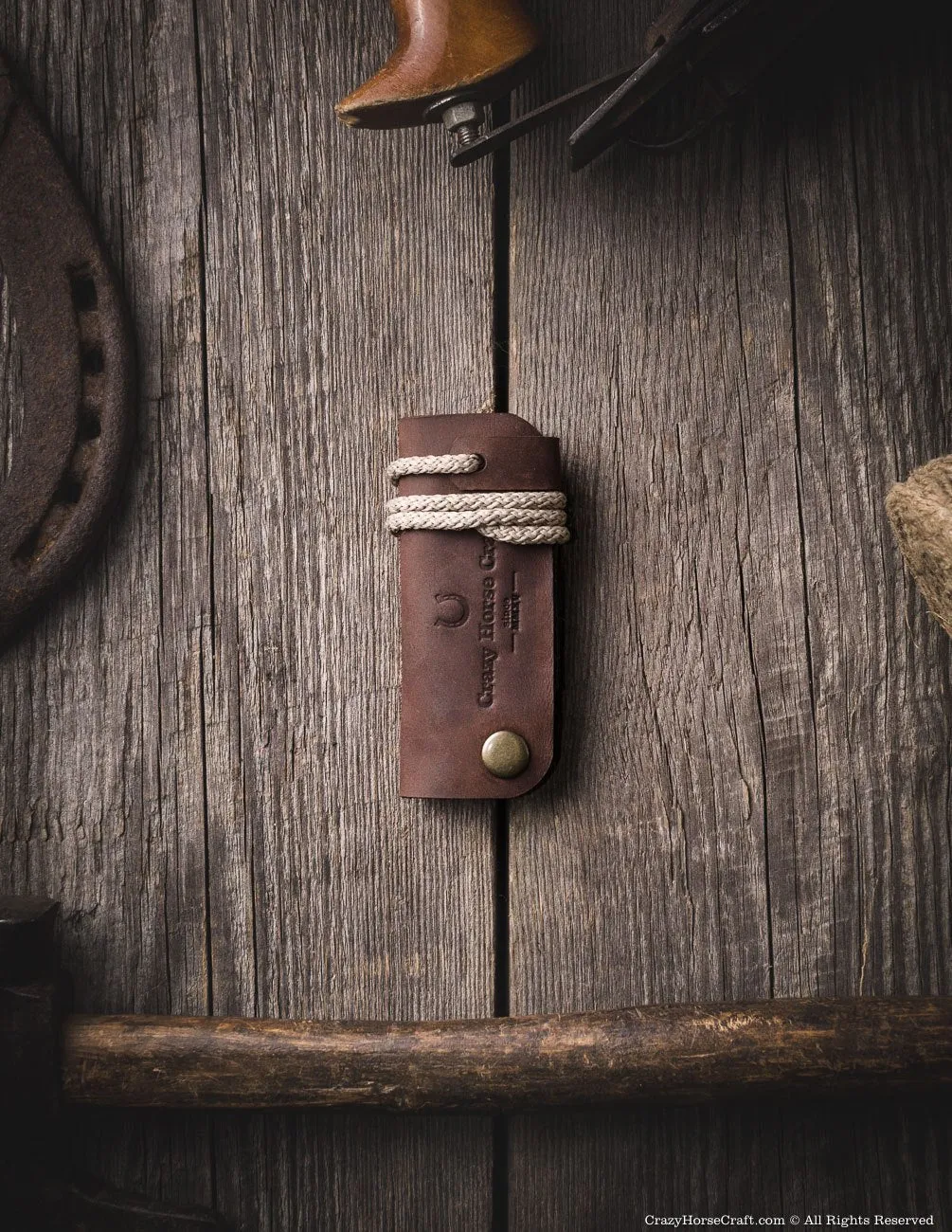 Leather Key Organiser & Holder | Wood Brown