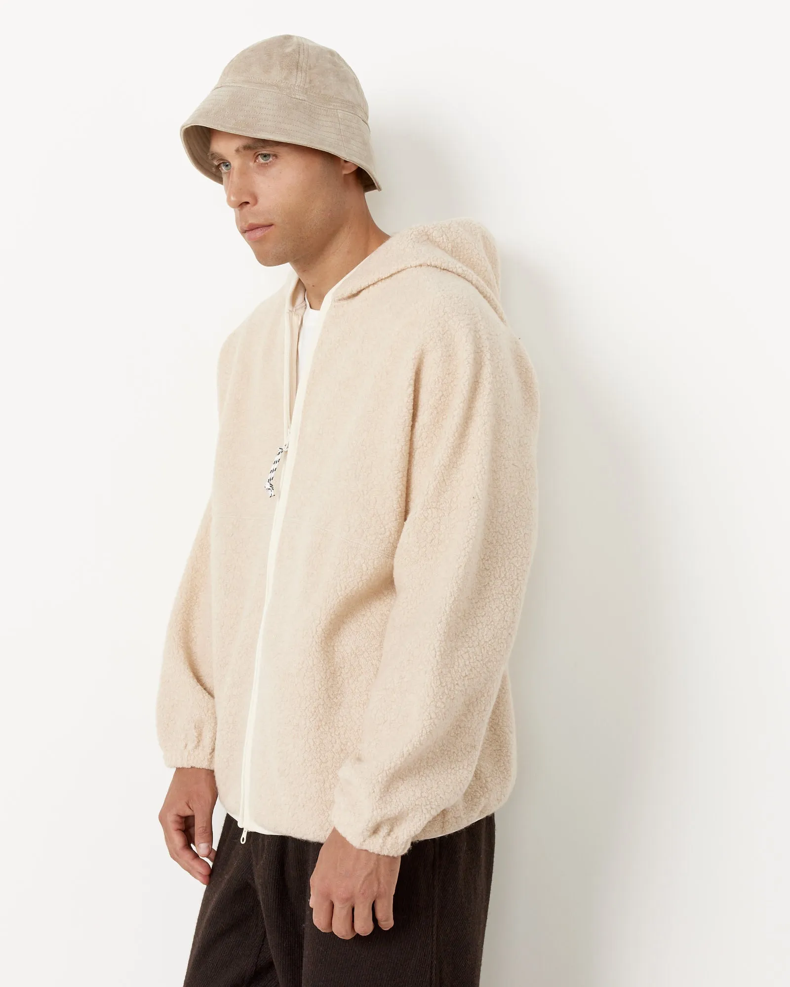 Leo Wool Boa Zip Hoodie