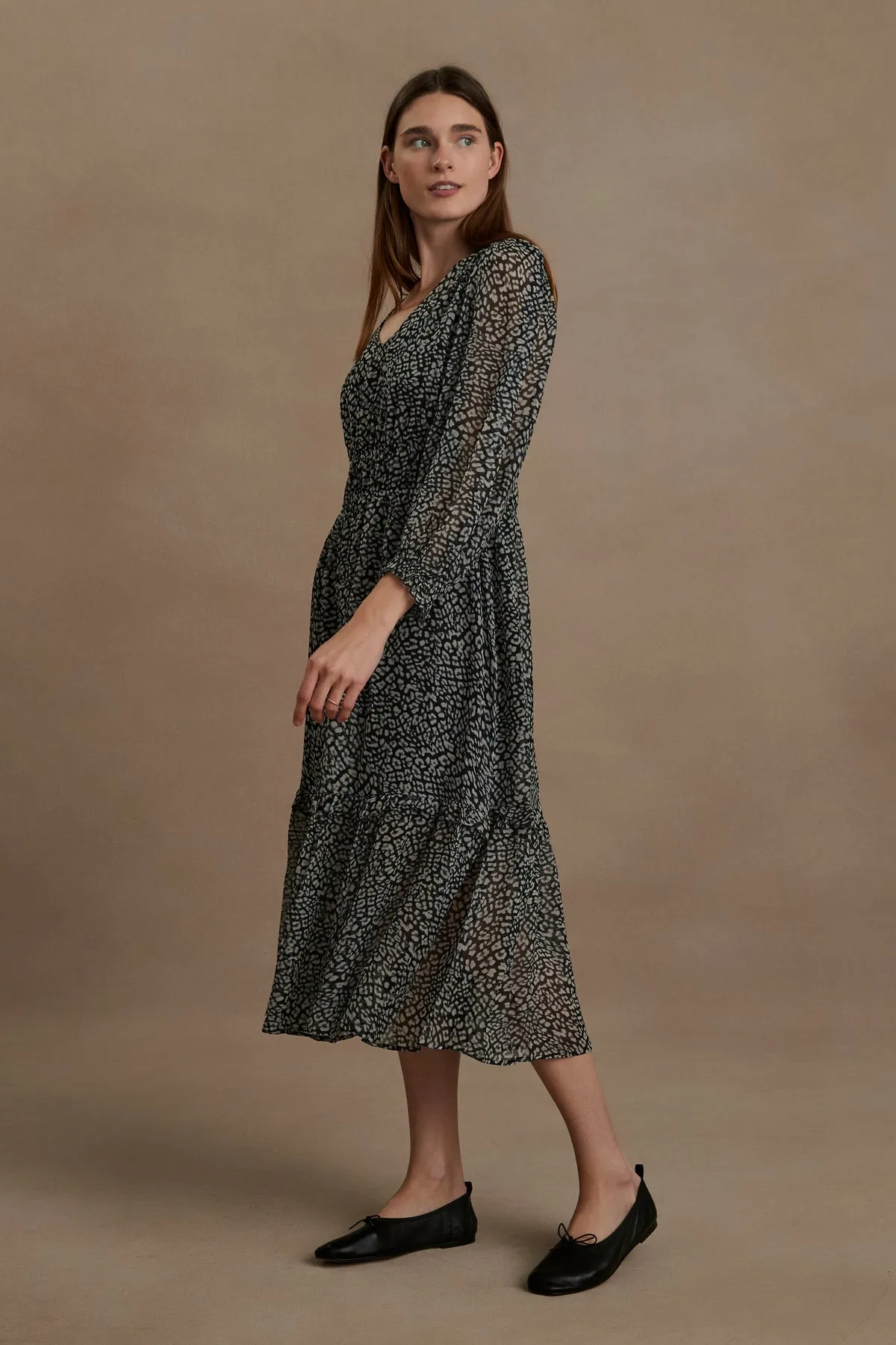 LESLIE PRINTED BOHO DRESS