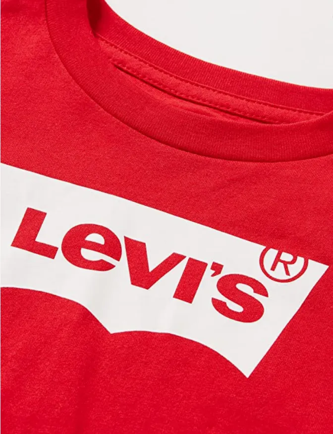 Levi's Kids Long sleeve children's t-shirt Batwing Tee 8E8646-R6W red