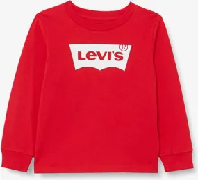 Levi's Kids Long sleeve children's t-shirt Batwing Tee 8E8646-R6W red