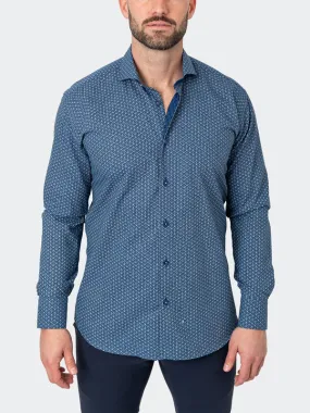 Maceoo Stretch Shirt | Einstein Tonaltriangles Blue