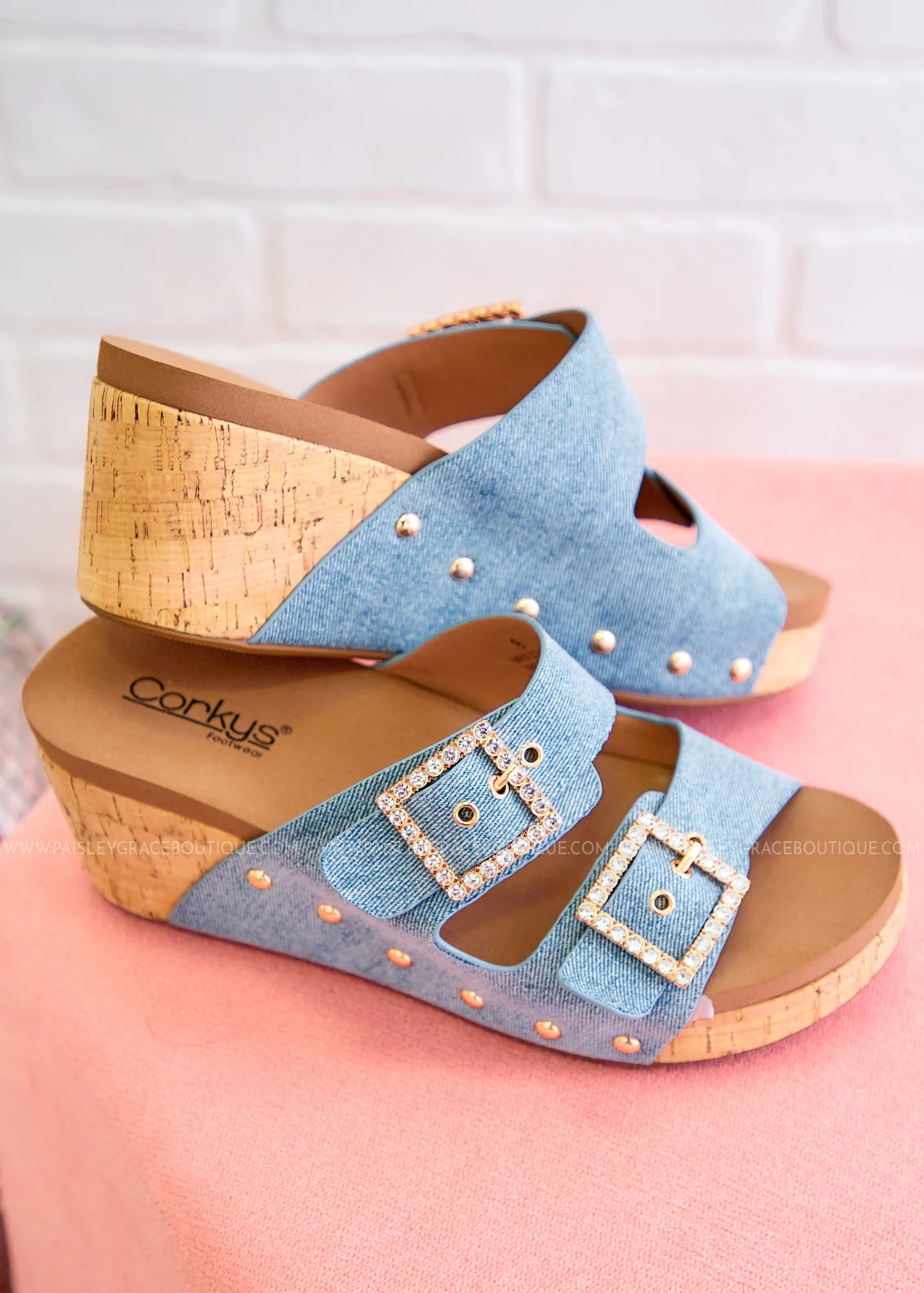 Main Squeeze Wedges by Corkys - Denim