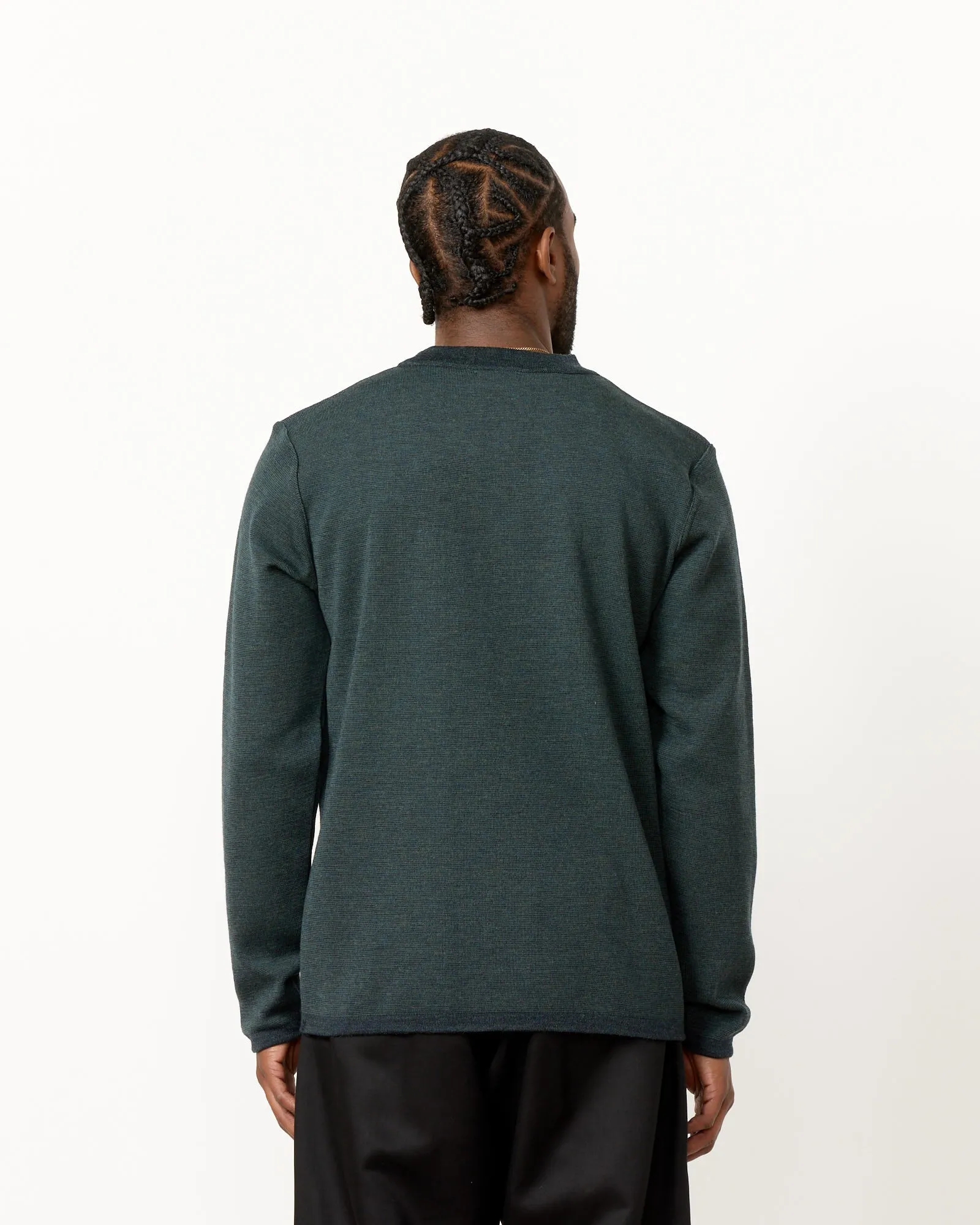 Marine Crew Neck in Midnight Green