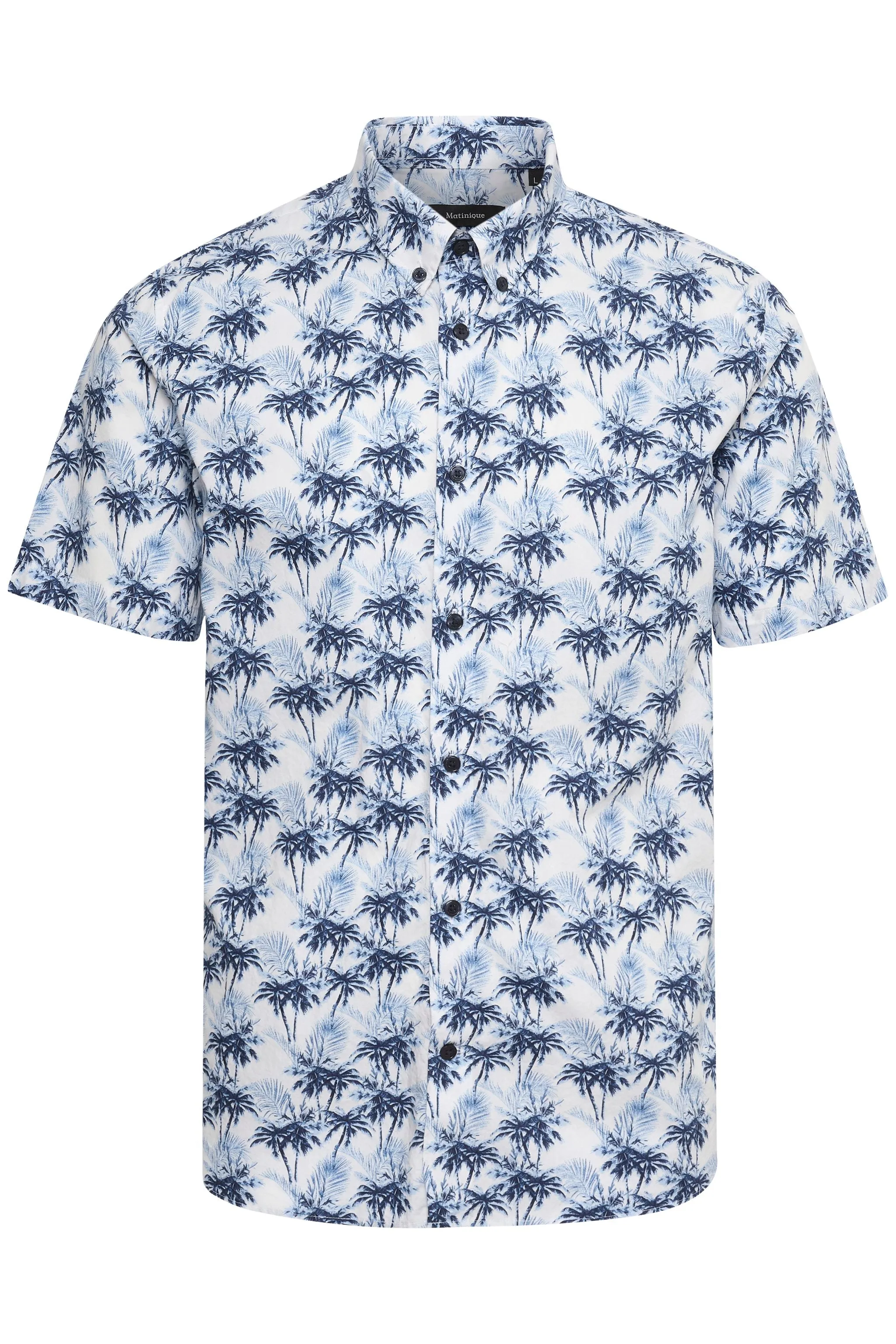 Matinique Palm Print Shirt White