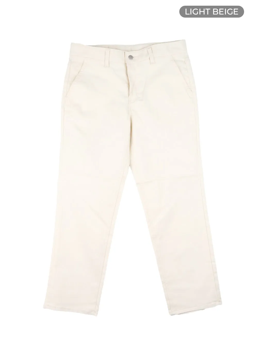 Men's Solid Cotton Straight Pants IA401