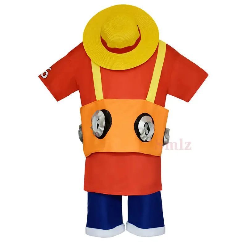 New Anime Cosplay Movie Red Luffy Cosplay Costume