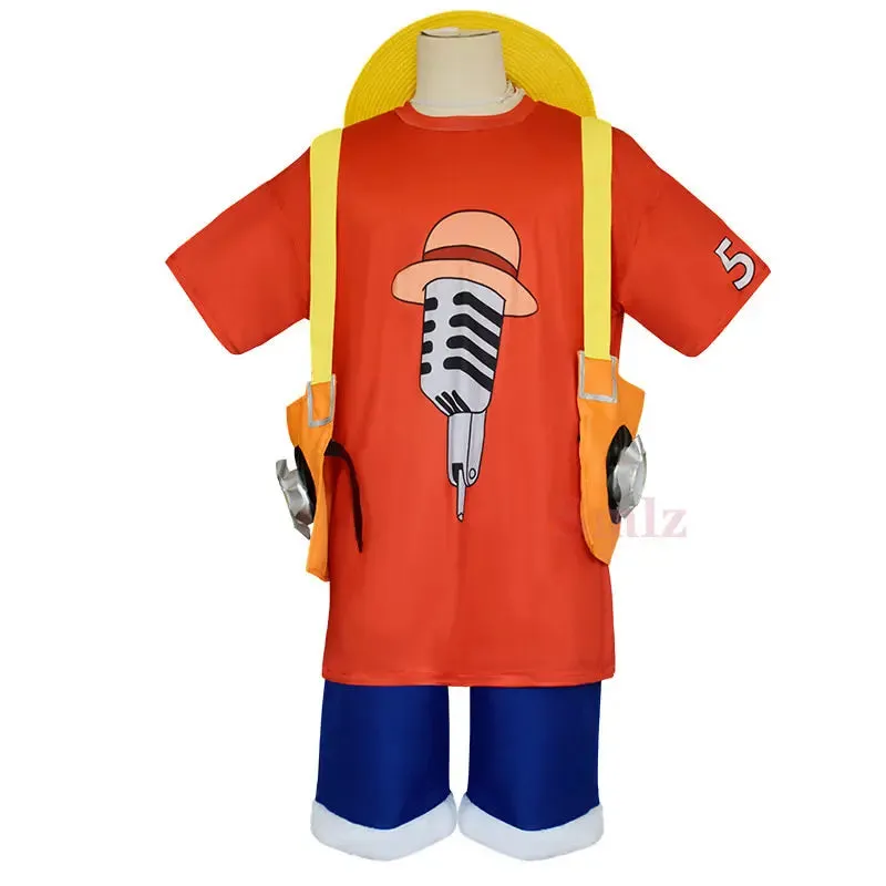 New Anime Cosplay Movie Red Luffy Cosplay Costume