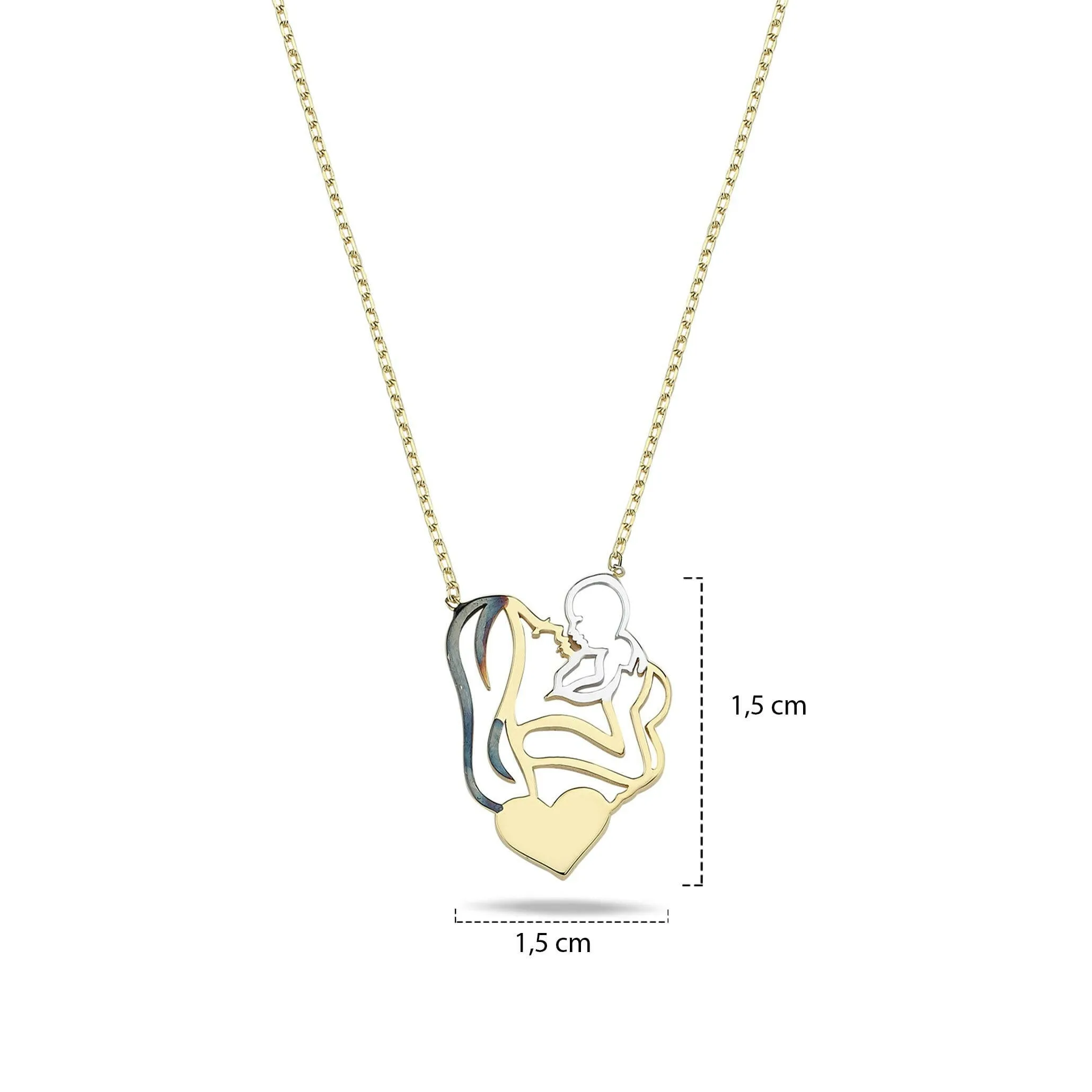 New Mom Necklace | 14K Solid Gold