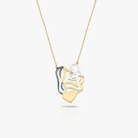 New Mom Necklace | 14K Solid Gold