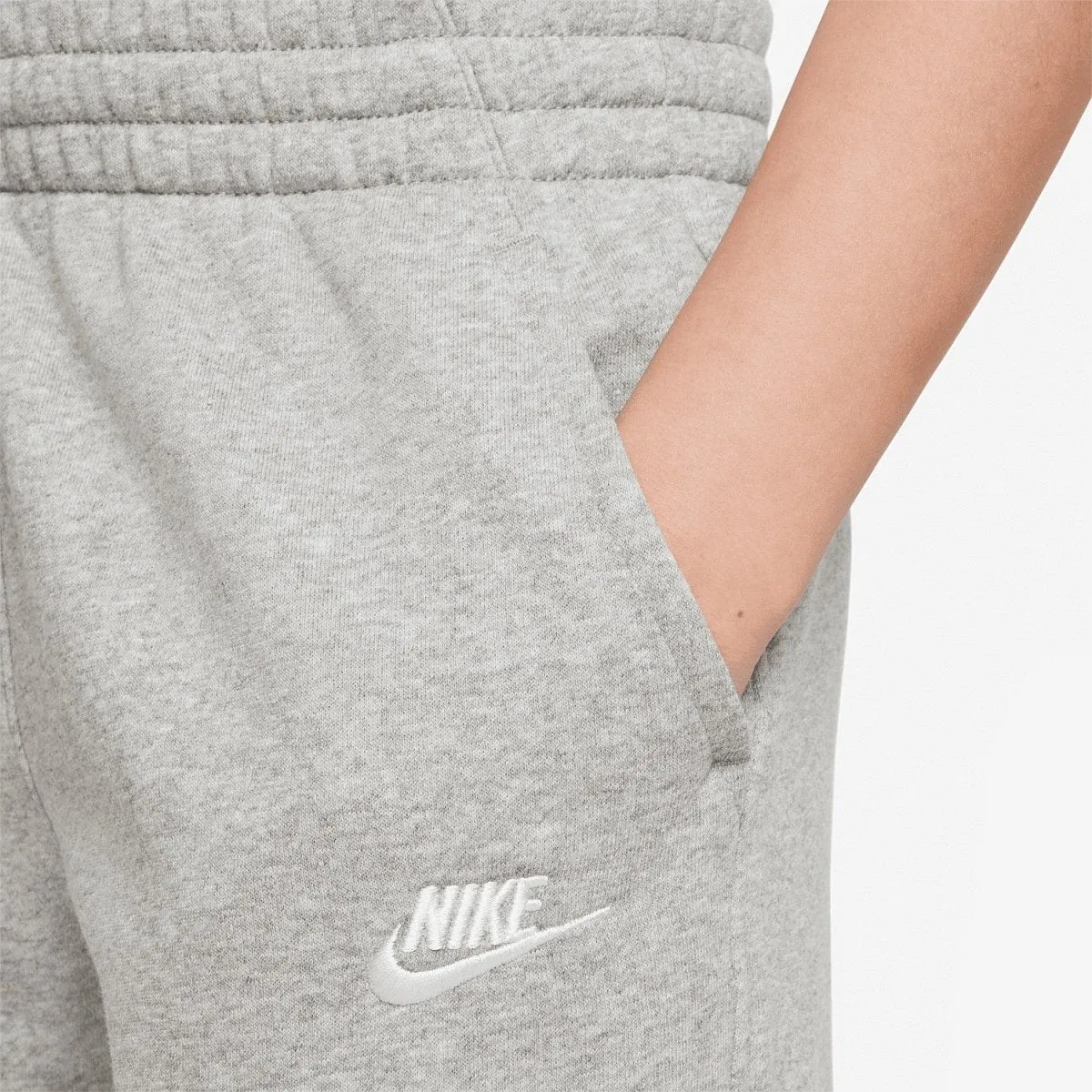 NIKE JUNIOR CLUB FLEECE FRENCH TERRY GREY SHORTS