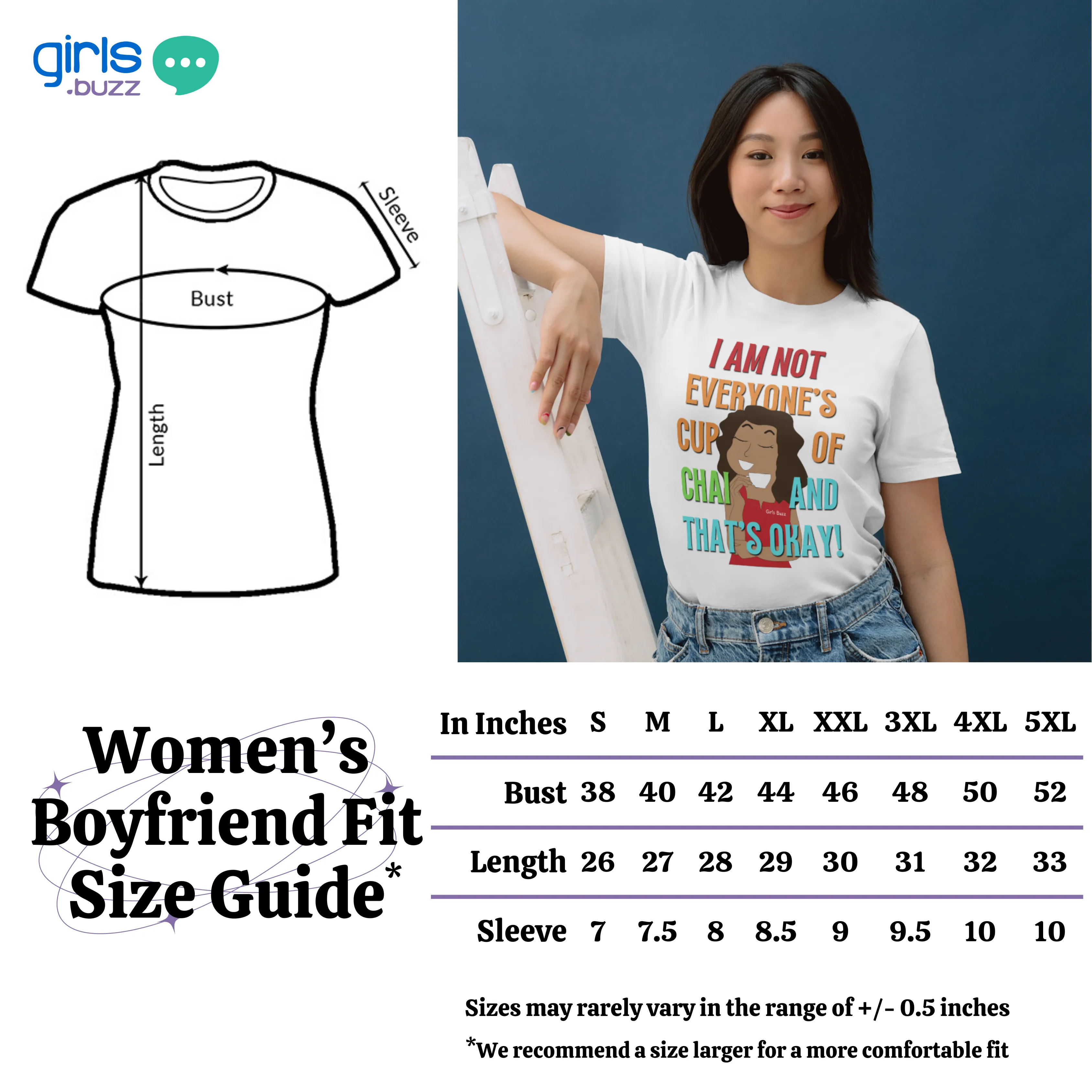 Not Everyone's Cup Of Chai Boyfriend Fit T-shirt