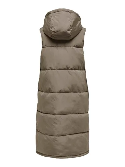 ONLY Alina Long Hooded Puffer Vest