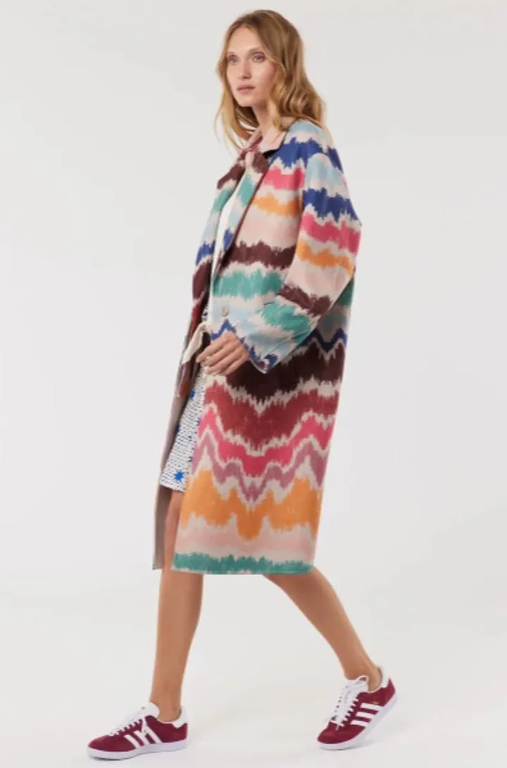 Paola Printed Midi Coat