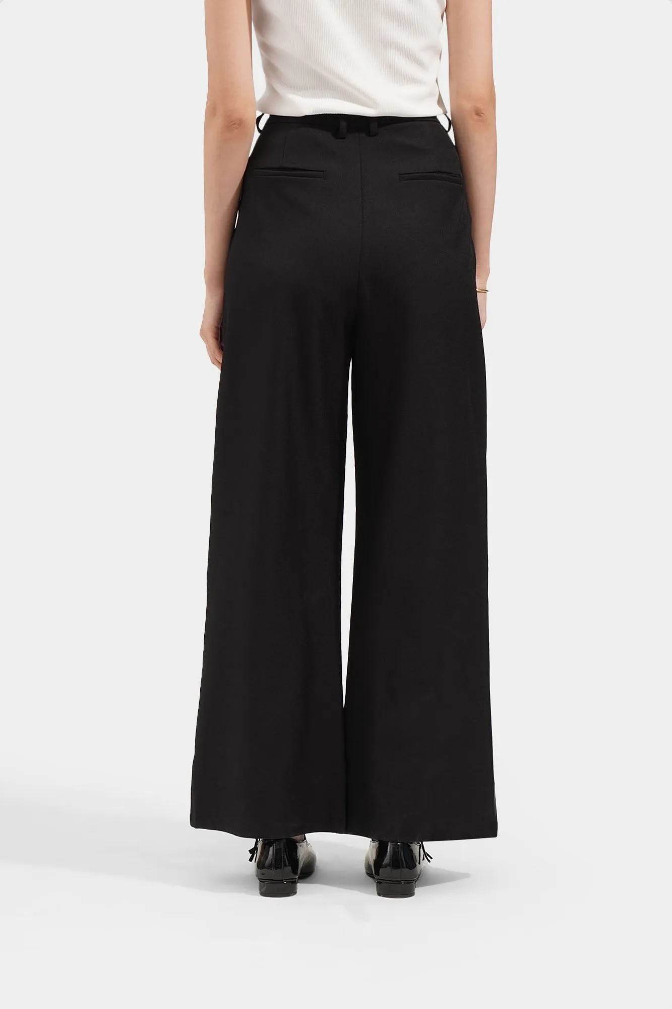 Pleated Wide Leg Trousers