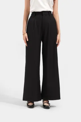 Pleated Wide Leg Trousers