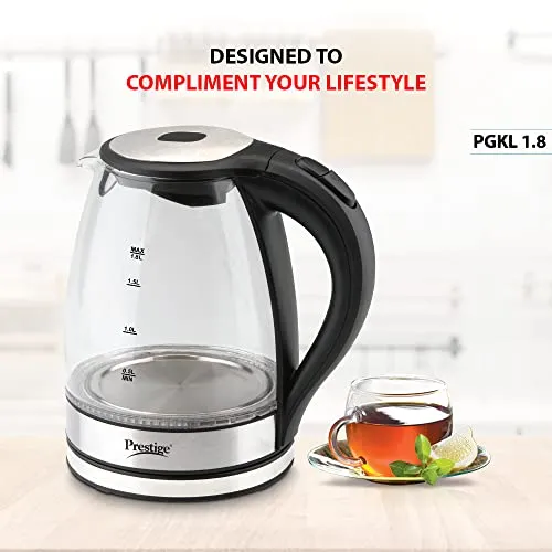 Prestige Glass Kettle PGKL, 1.8 Litre