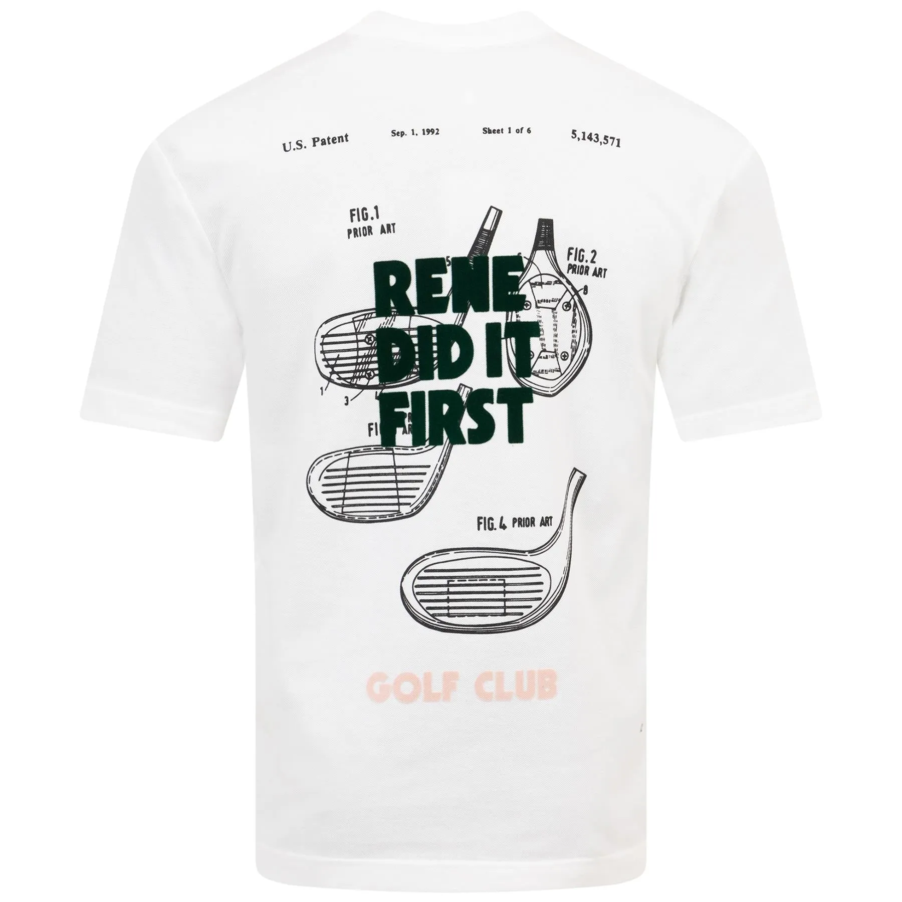 Regular Fit Cotton Golf Club Graphic T-Shirt White - SS24