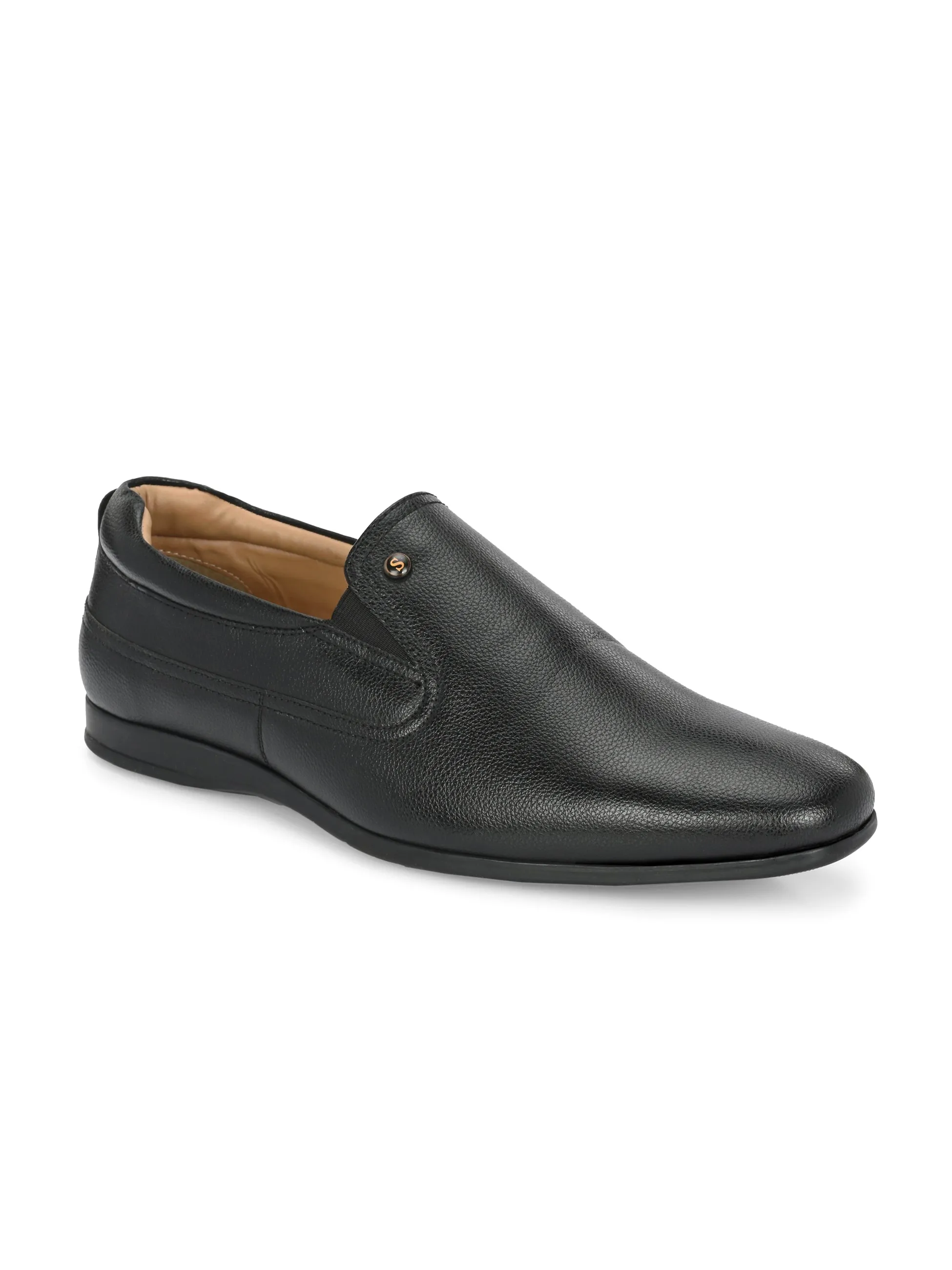 Reine Black Solid Slip-Ons