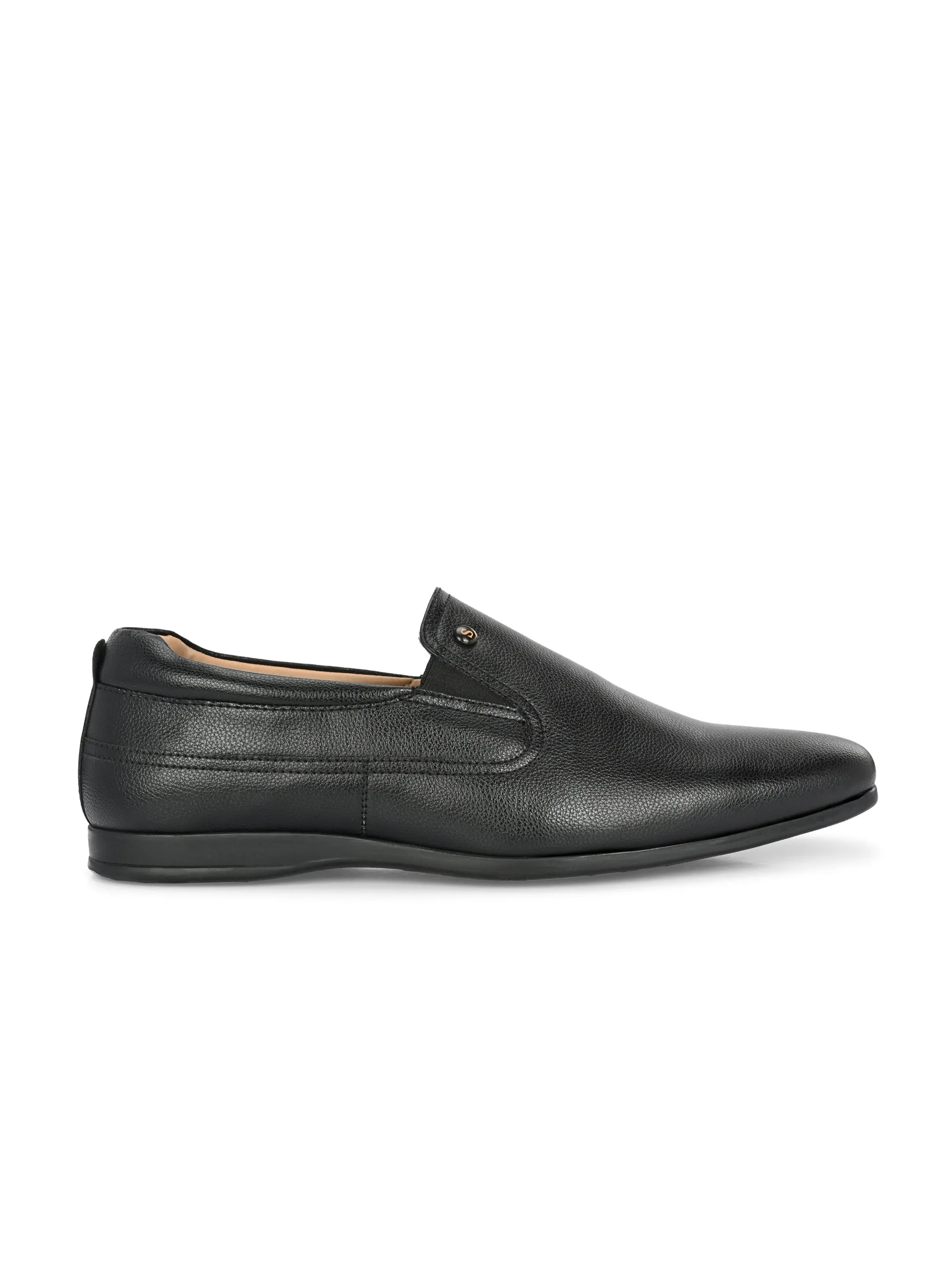 Reine Black Solid Slip-Ons