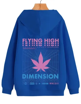 Royal Blue Men's Printed Hoodie