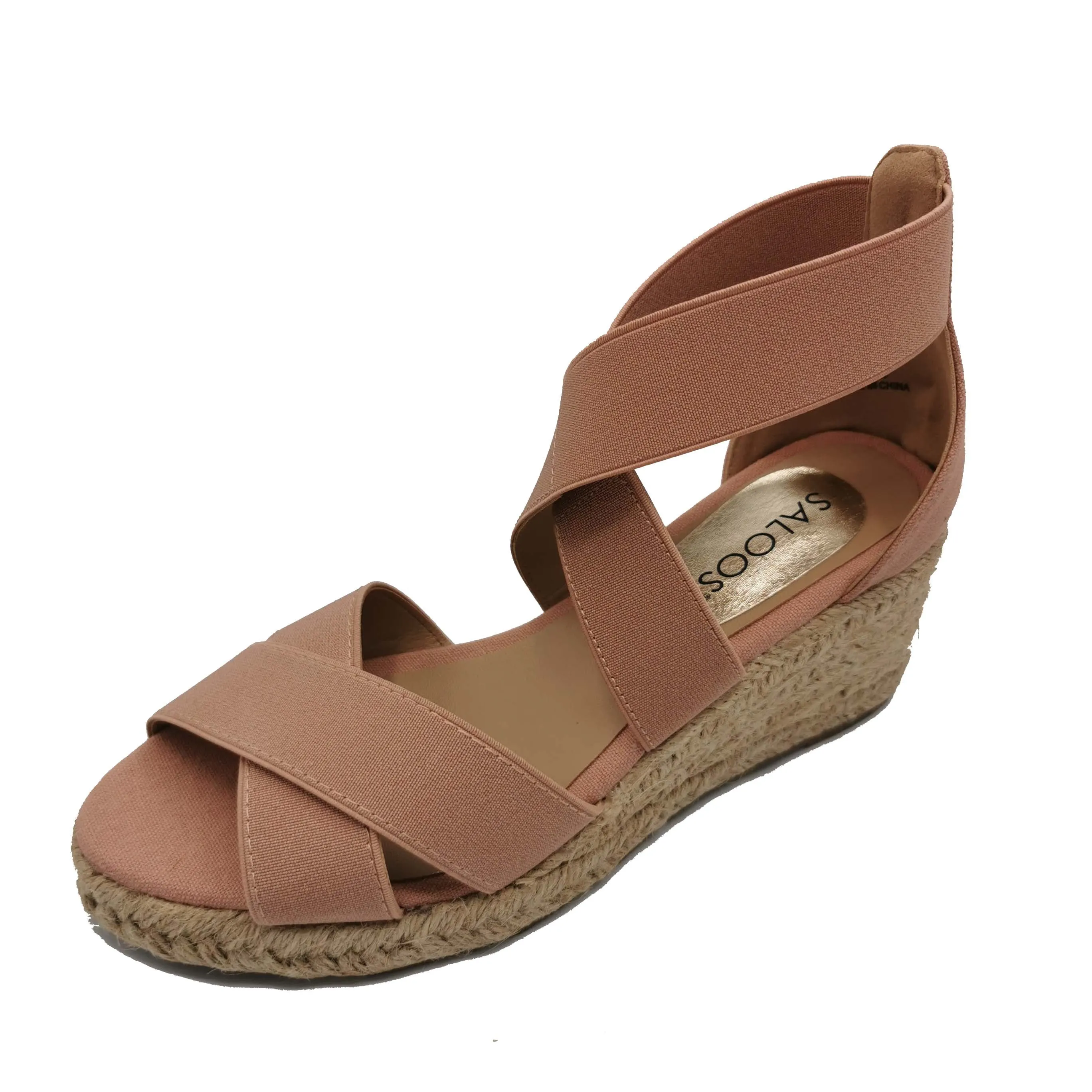 Saloos Open Toe Espadrille Wedges