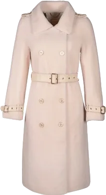 Santinni London Cream 'loren' Wool Trench Coat UK S