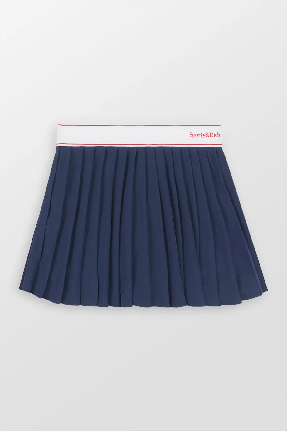 Serif Logo Pleated Mini Skirt