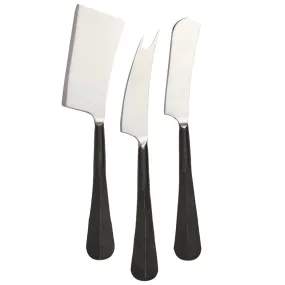 Simon Pearce Woodbury Cheese Knife Set - Black