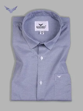 Slate Grey Shepherd Check Cotton Shirt