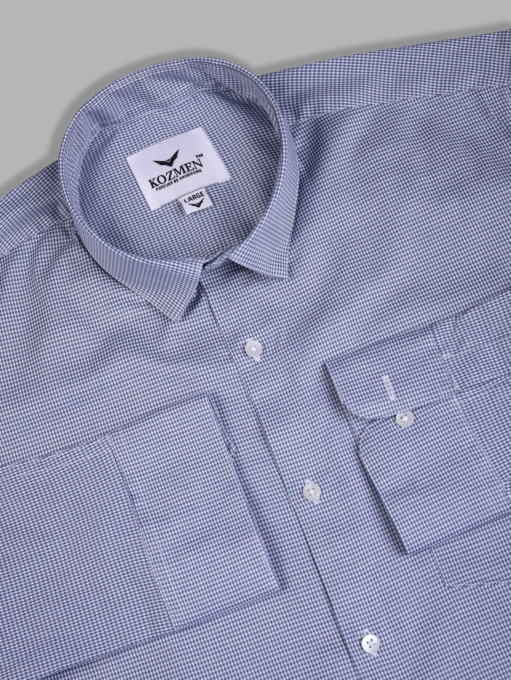 Slate Grey Shepherd Check Cotton Shirt