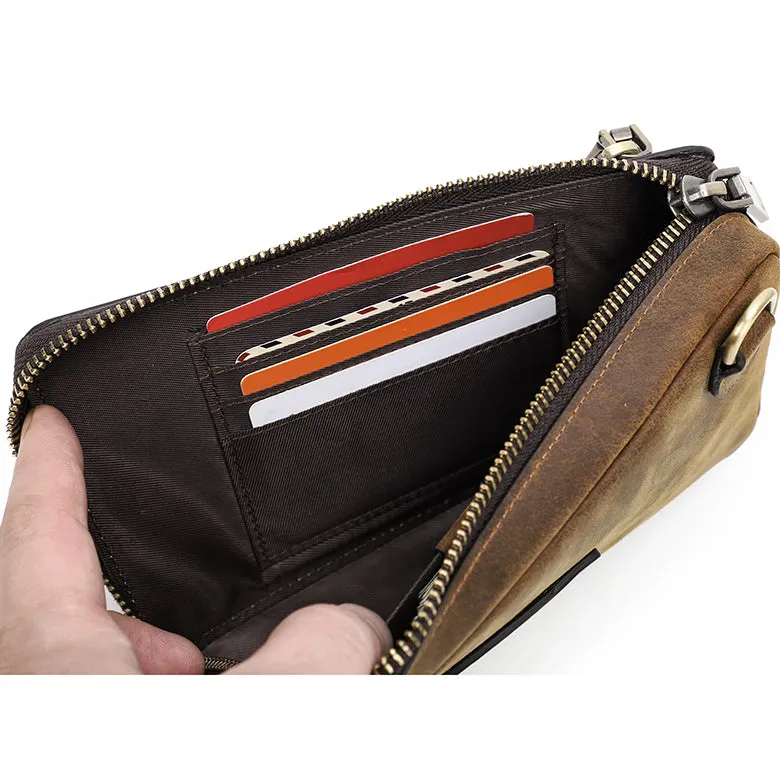 Small Crossbody Cell Phone Wallet Bag with Belt Buckle