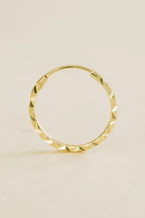 Snake Skin Cutting Hoop Ring Piercing Earring-14K Solid Gold Jewelry