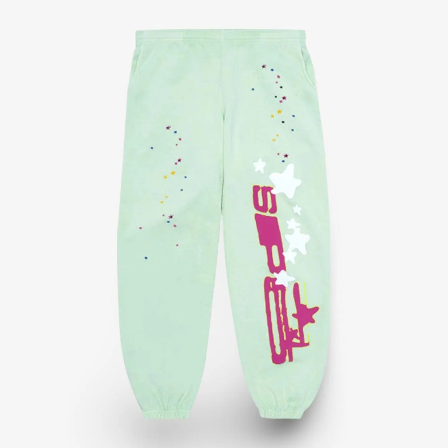 Sp5der 'Sp5 Web Logo' Sweatpants Mint / Lime SS23