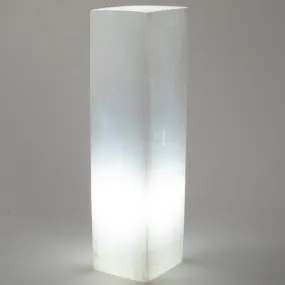 Square Selenite Lamp from Morocco - 12