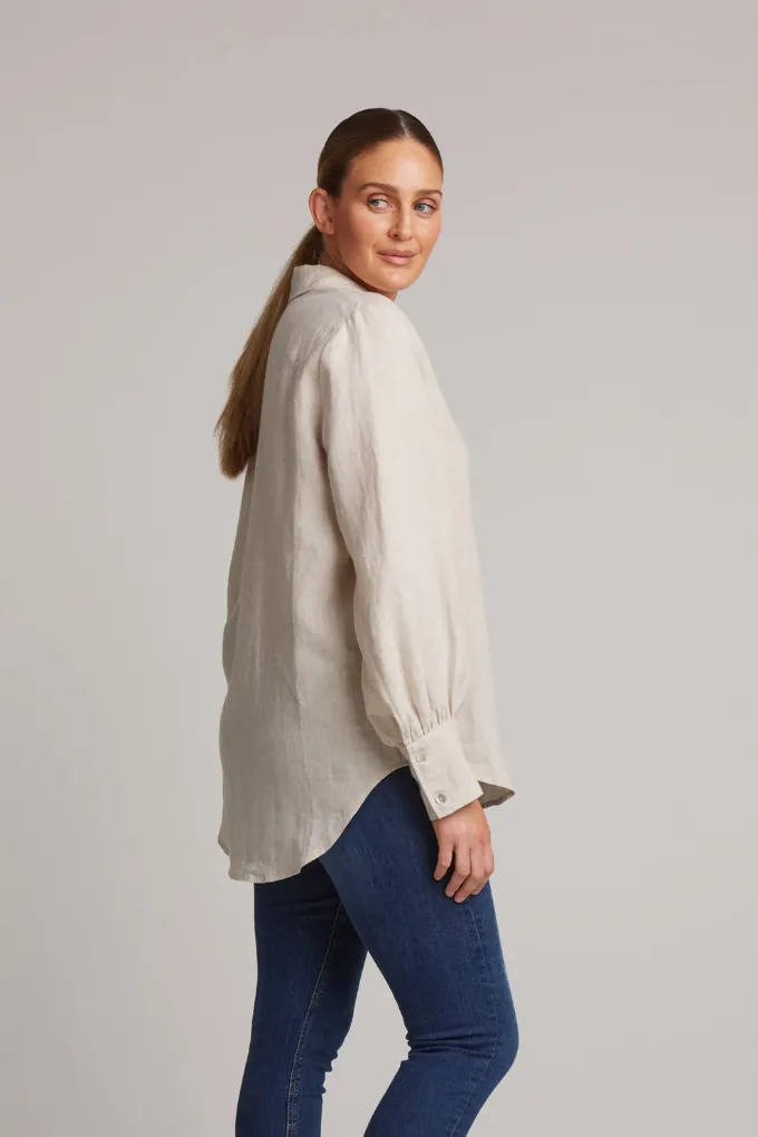 Studio Linen Shirt, Tusk