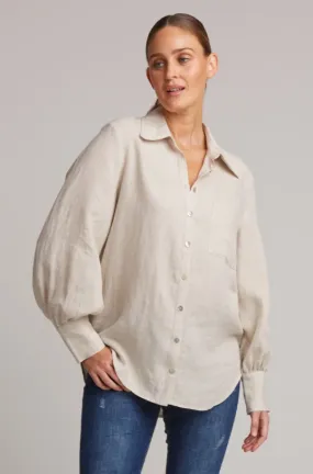 Studio Linen Shirt, Tusk