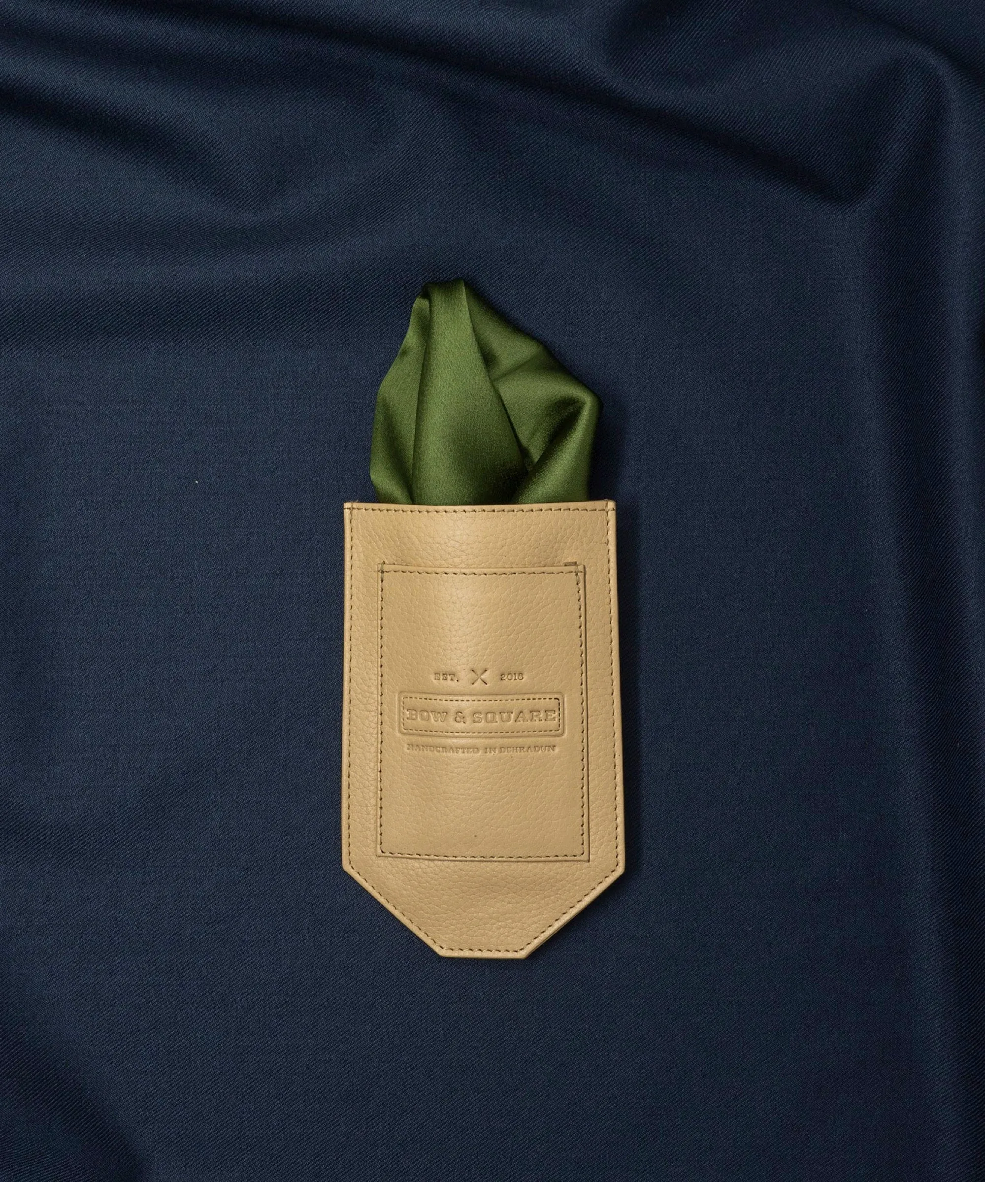 Sun & Sand Solid Green Pocket Square