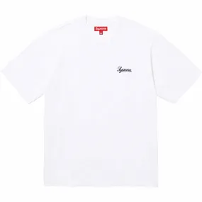 Supreme Embroidered Script Logo Tee White