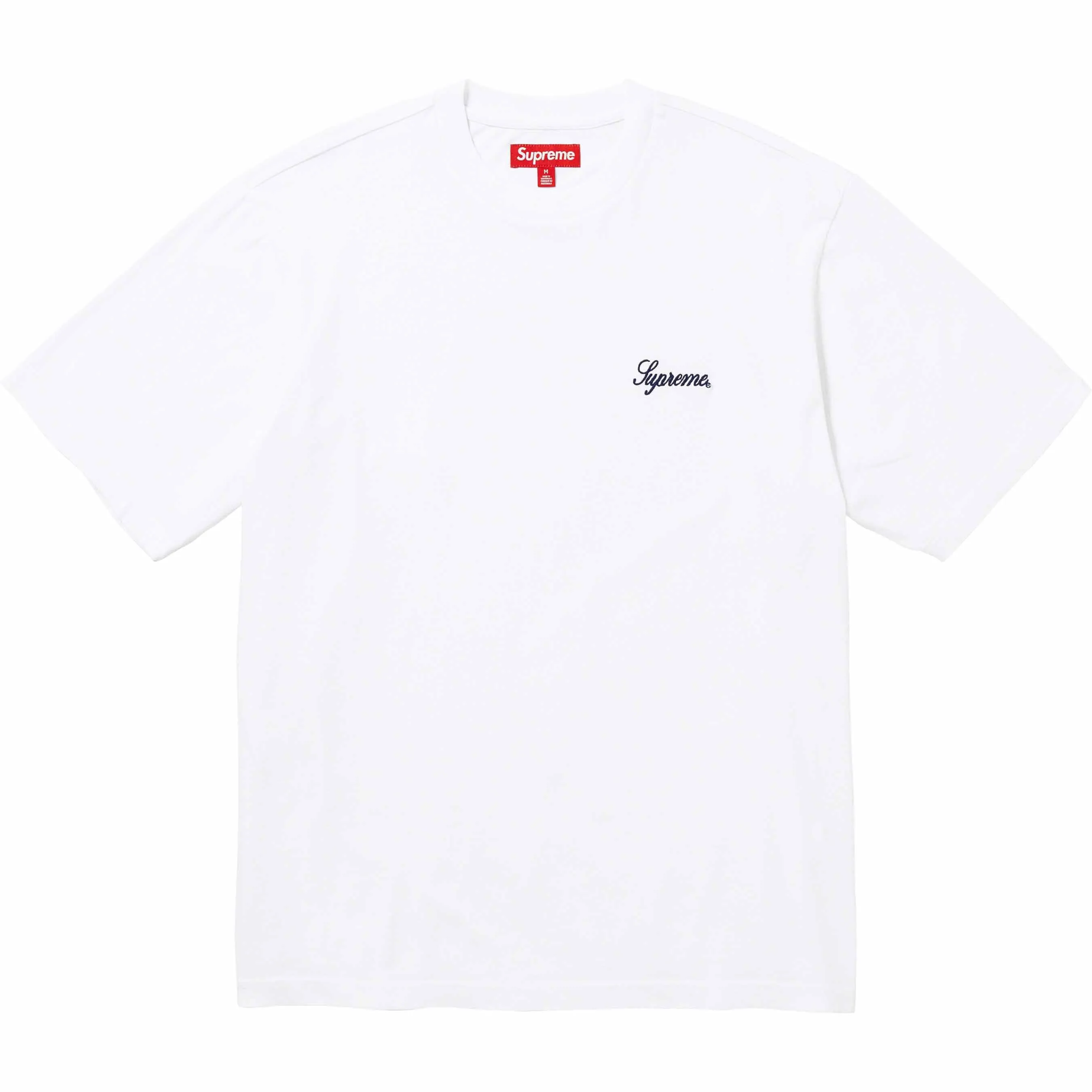 Supreme Embroidered Script Logo Tee White