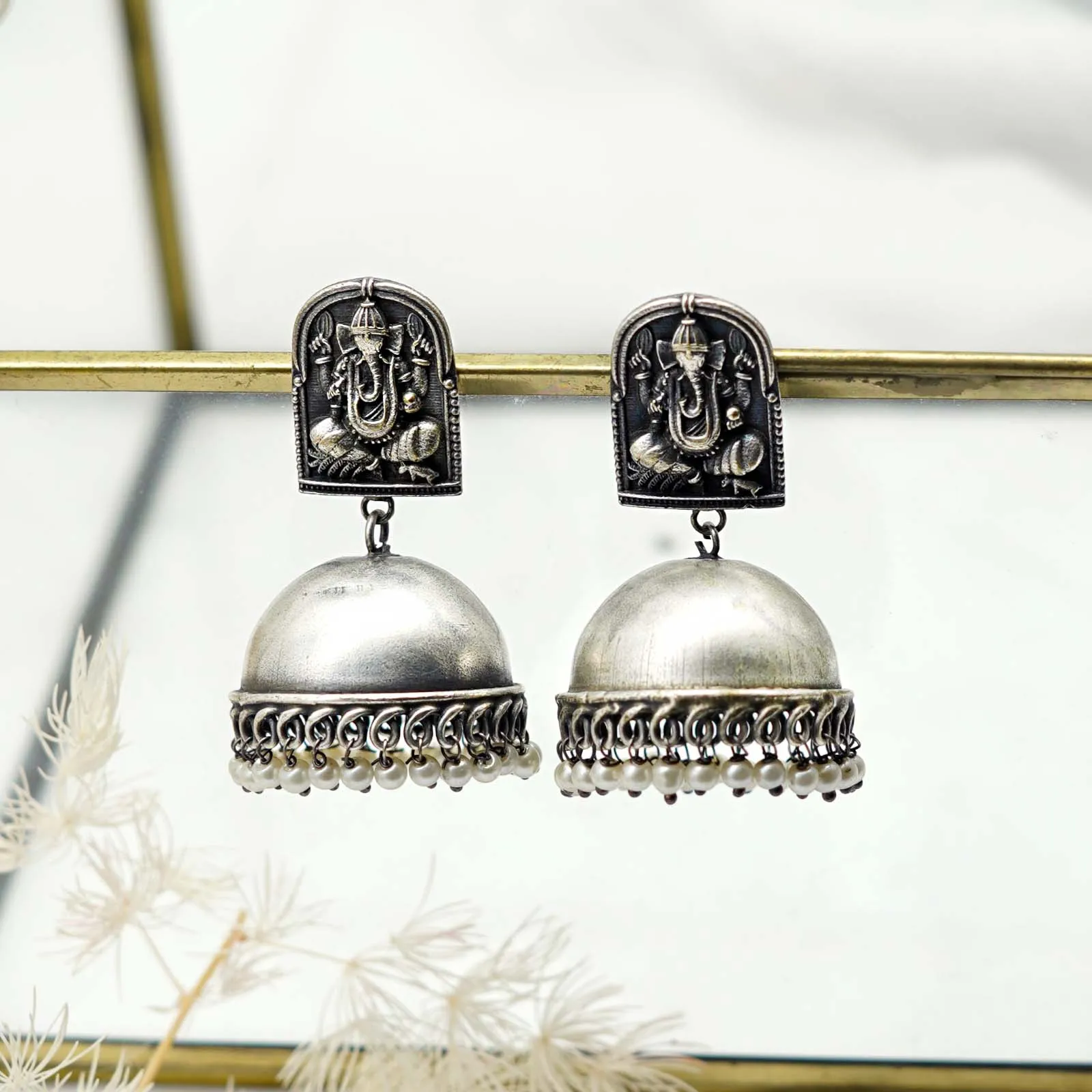 Teejh Aesha Silver Oxidised Earring