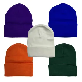 TFashion Solid Color Beanies (Purple/Royal Blue/Orange/Hunter Green/White)