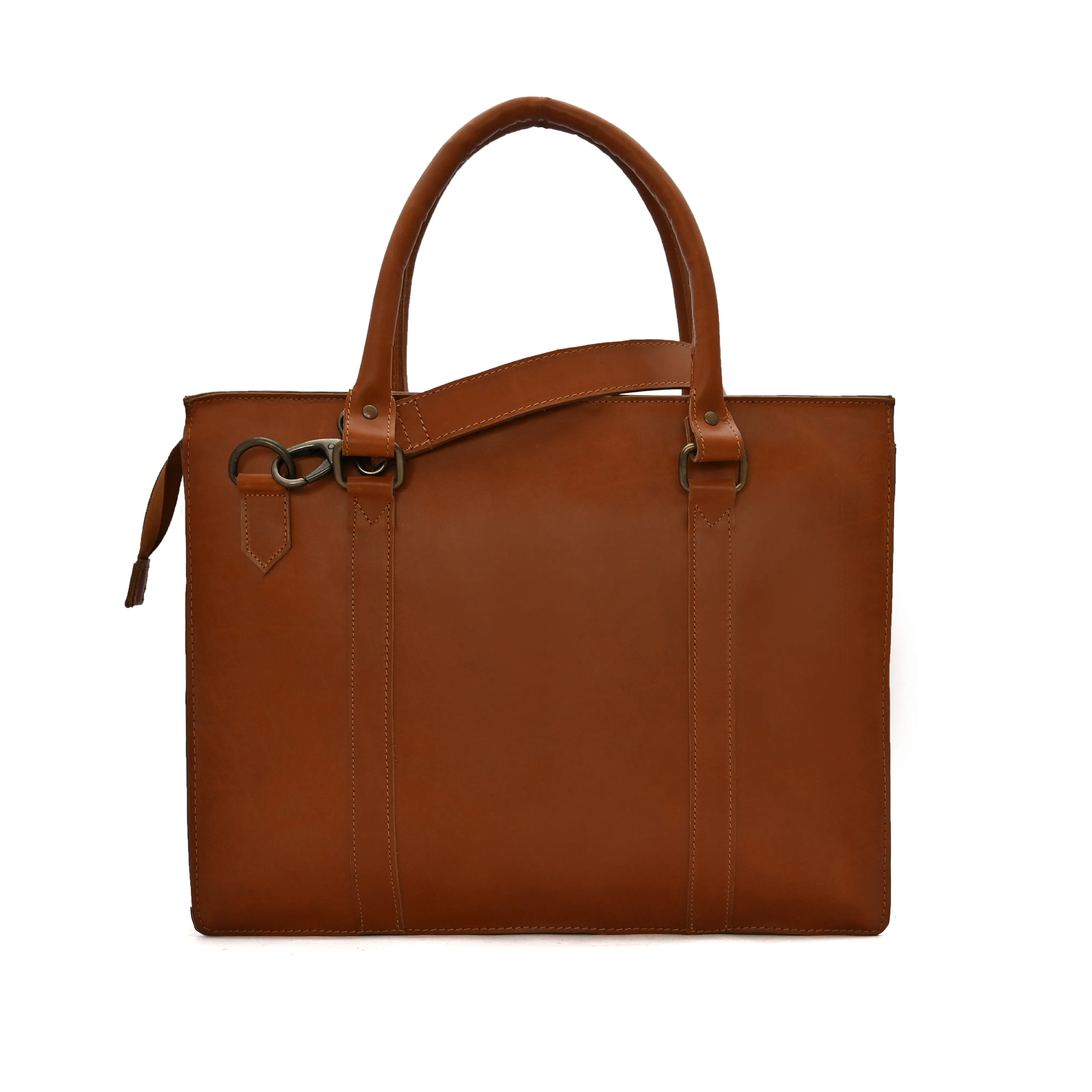 The Book Tan Laptop Bag