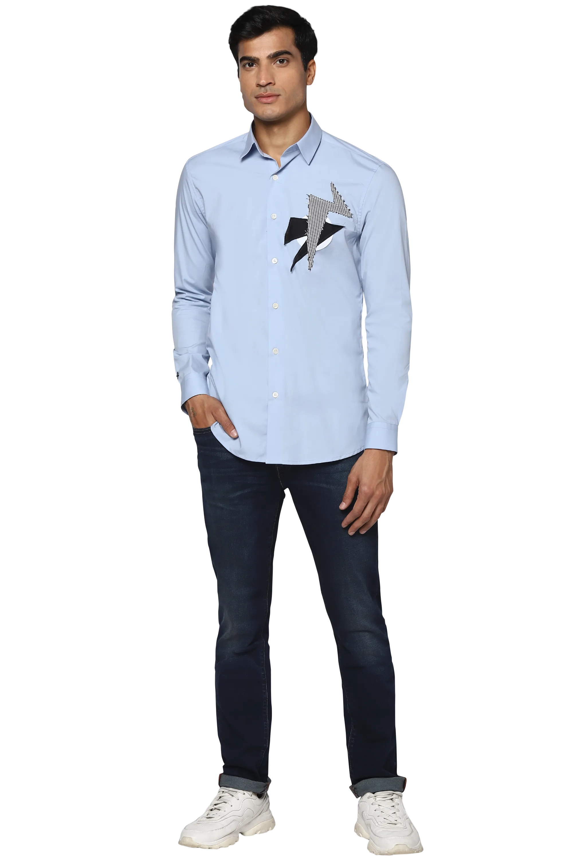 The Fragmented Shirt in Sky Blue