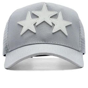 Three Star Trucker Hat - Grey