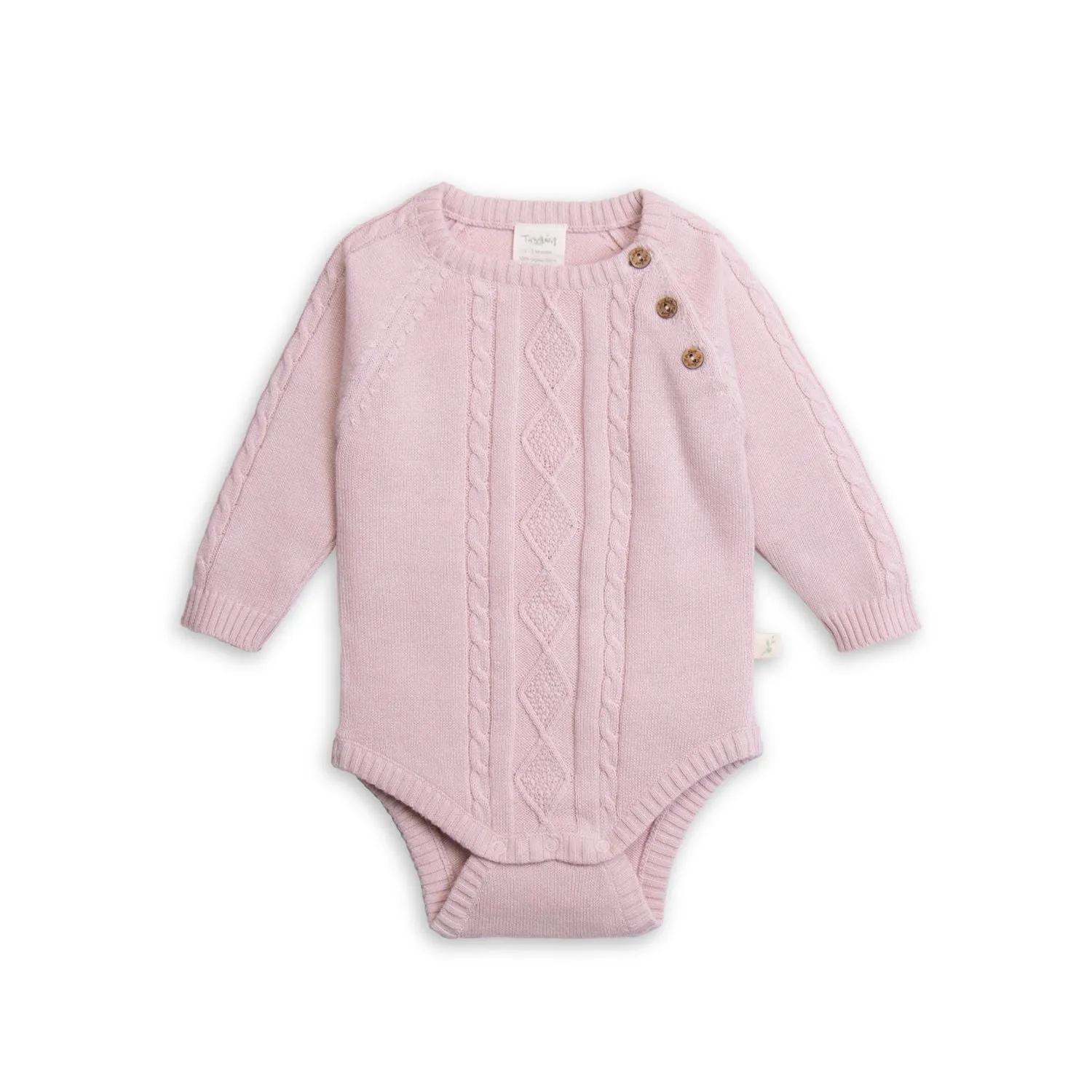 Tiny Twig Bodysuit Cable Knit - Lotus